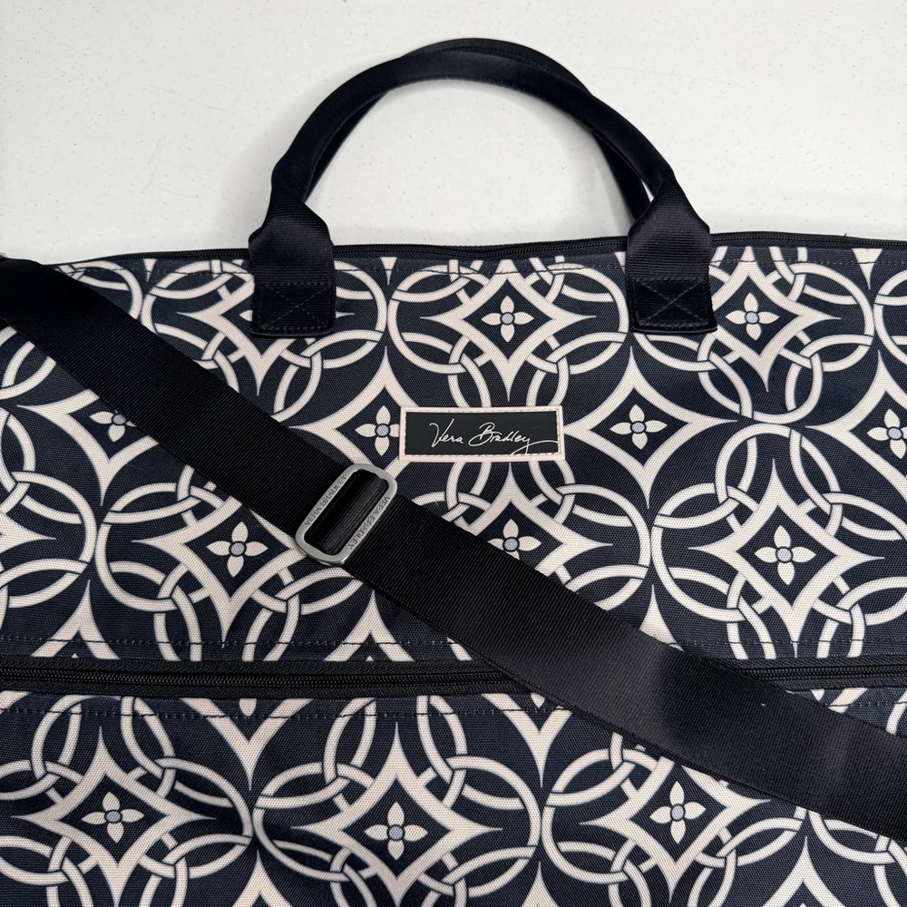 Vera Bradley Concerto Geometric Black and White Travel Bag - Picture 16 of 16